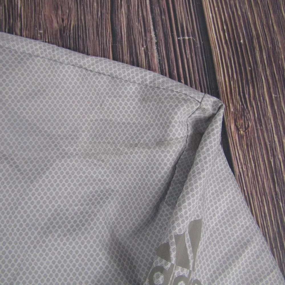 Adidas Jacket Mens Medium‎ Gray Hooded 1/4 Zip Basketball League Windbreaker